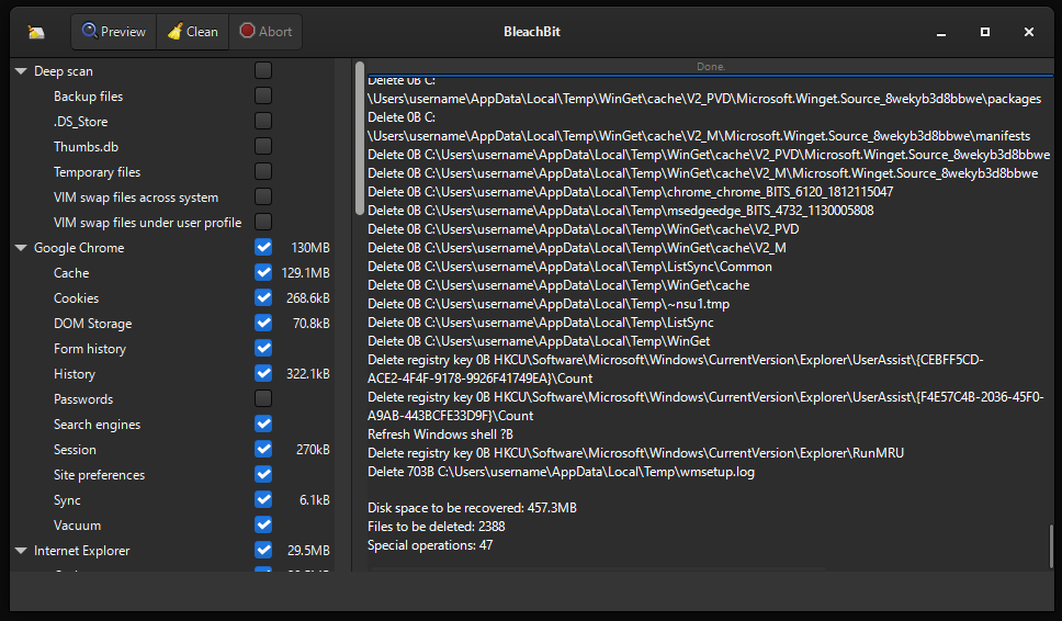 BleachBit 5.1.1 on Windows 11